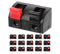 NUOBESTY 16 Pièces Connecteurs de Fils à Insertion pour Haut-parleurs Stéréo, Adaptateurs de Bornes en Plastique et Métal, Performance Stable, Clarté Sonore Améliorée pour Système Audio