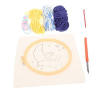 NUOBESTY 1ensemble Kit De Broderie Punch Needle Pour Débutants Complet Avec Outils Et Accessoires Pour Parents Et Améliorez Vos Compétences Arts Manuels