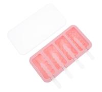 NUOBESTY 1ensemble Moule à Glace Silicone Réutilisable avec Bâtonnets et Couvercle Moule DIY pour Crème Glacée Chocolat et Barres Gourmandes Facile à Démouler et Nettoyer Set de Cavités