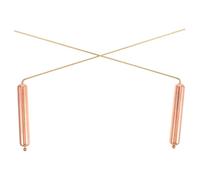 NUOBESTY 2 Baguettes de Sourcier en Cuivre 99% Pur Outil de Radiesthésie Polyvalent pour Chasse aux Fantômes Divination par L’Eau et Localisation de Trésors Compactes et Portables