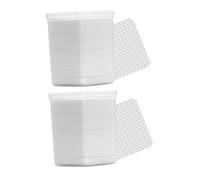 NUOBESTY 2 Boîtes de 400 Lingettes de Coton Nettoyantes pour Ongles et Vernis Coton Doux Blanc pour Nail Art et Dissolvant Disques Démaquillants Adaptés au Nettoyage Peau Flacons de