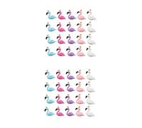 NUOBESTY 2 Ensembles Accessoires De Téléphone Diy Résine Flamant Décor Pour Coque De Téléphone Fournitures Artisanales Pour Femmes Et Filles Couleur 50 Pièces * 2