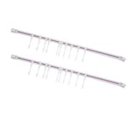 NUOBESTY 2 ensembles Crochet Mural Adhésif Coulissant Support Multifonction Cuisine et Salle de Bain Rack de Rangement Suspendu avec Crochets Résistants Installation sans Perçage