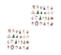 NUOBESTY 2 Ensembles De 25 Pièces Accessoires De Pendentif En Alliage Charmes De Bijoux De Noël Charmes De Pendentif De Noël Accessoires De Bijoux