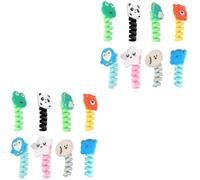 NUOBESTY 2 Ensembles De Câbles Cartoon Organisateurs Flexibles pour Câbles De Téléphone Et Écouteurs USB Et Chargeurs 8 Pièces * 2