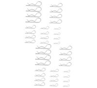 NUOBESTY 2 Ensembles Épingle De Sûreté Compatible Clips En Forme De R Goupilles Fendues Retenir Hairpin Clip Clavette En Acier Zingage Environnemental Silver 20 Pièces * 2