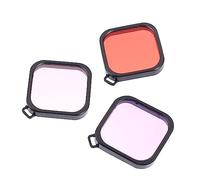 NUOBESTY 2 Ensembles Filtre De Lentille sous Accessoires Étanches pour Caméra Protection Et Correction des Couleurs Plongée 3 Pièces * 2