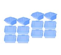 NUOBESTY 2 Ensembles Rangement Empilables Lot de Organisateurs De Bureau Cuisine Garage Conteneurs De Stockage Durables pour Rangement De Matériel Accessoires 6 Pièces * 2