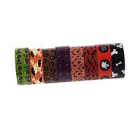 NUOBESTY 2 Ensembles Rubans Adhésifs Décoratifs Halloween Masking Tapes Thème Pour Cartes Et Bricolage Ajustable Styles Aléatoires 8 Rouleaux*2