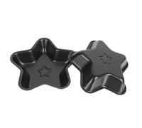 NUOBESTY 2 Moules à Gâteaux Étoiles en Acier au Carbone Antiadhésif, Petit Format, Lot pour Pâtisserie Maison, Réutilisables et Faciles à Nettoyer, Ustensiles Pratiques pour Cuisson au