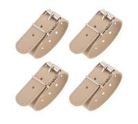 NUOBESTY 2 Paires Sangle de Panier de Vélo Réglable en Cuir | Boucle Métal, Nylon Résistant, Bords Arrondis, Usage Quotidien et Sorties du W nd, Couleur Kaki