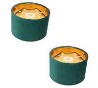 NUOBESTY 2 pièces Abat Jour Tissu Décoratif pour Lampe de Bureau Doublure Doré Diffuseur de Lumière Douce Protection Lampe de Table Décor Élégant pour Chambre et Bureau Vert