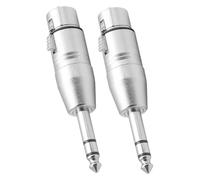 NUOBESTY 2 pièces Adaptateur Audio TRS Mâle vers XLR Femelle Connecteur Équilibré pour Microphones Amplificateurs et Égaliseurs Lot de Matériel Sonorisation