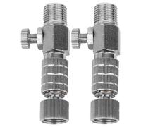 NUOBESTY 2 Pièces Adaptateur Rapide pour Aérographe avec Valve de Réglage Air Raccords pour Compresseur Connexion Rapide pour Peinture de Précision et Modélisme