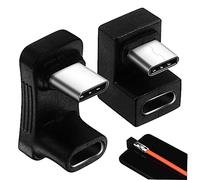 NUOBESTY 2 Pièces Adaptateur USB C Angulaire U pour Ordinateur Portable et Tablette Connecteur Type C Femelle à Masculin Compatible avec Divers Appareils