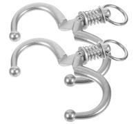 NUOBESTY 2 pièces Anneau de Nez Bovin Acier Inoxydable Résistant Corrosion Pince à Ressort pour Bovins Outil de Gestion Élevage Sûr et Réutilisable Accessoire Vétérinaire Indispensable Lot