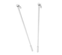 NUOBESTY 2 Pièces Barre de Manœuvre pour Stores et Rideaux sur Rail de Plafond, Matériau Robuste en Alliage D'aluminium avec Poignée Ergonomique, Couleur Blanc, Adaptée pour Maison et École
