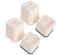 NUOBESTY 2 Pièces Bloc Rehausseur Inclinable pour Tapis Roulant, Empilable | Supporte Charges Élevées, Base Caoutchouc Souple Intégrée, Plastique Tpu, Design Beige Minimaliste