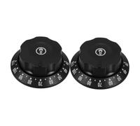 NUOBESTY 2 Pièces Bouton de commutateur de l'appareil domestique thermostat Bouton thermostat noir bouton de remplacement universel remplacement des boutons de cuisinière abdos Black