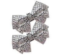 NUOBESTY 2 Pièces Breloques Nœuds pour Chaussures Femmes, Cristaux, Métal | Accessoires DIY pour Fêtes et Rendez-vous, Transforment Vos Souliers, Lot Décoratif Ab Coloré