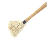 NUOBESTY 2 pièces Brosse à Barbecue avec Manche Bois Long Brosse à Basting Fibre de Coton Absorbante pour Sauce Marinade et Glaçage Accessoire de Barbecue pour Viandes Grillées