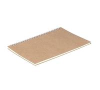 NUOBESTY 2 Pièces Cahier à Spirale Kraft avec Pages Lignées Couverture Rigide Résistante pour Dessin et Croquis Étudiants et Bureau Portable