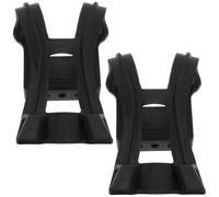 NUOBESTY 2 Pièces Cale-Pieds sans Clip pour Pédales de Vélo Plastique Noir Installation Rapide Protection Cheville pour Pédale de Vélo D’Appartement Exercice