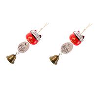 NUOBESTY 2 Pièces Carillons Éoliens Lucky Cat Carillon Éolien en Céramique pour Voiture Charme De Voiture Maneki Neko Cloches à Vent Animales Carillons Éoliens Suspendus Intérieur Chanceux