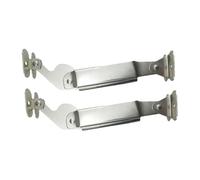 NUOBESTY 2 pièces Charnières de Cabinet Support de Couvercle Pratique Charnières à Ressort pour Portes Armoires pour Utilisation Quotidienne Couleur Argentée