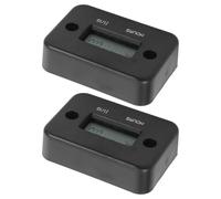 NUOBESTY 2 Pièces Compteur D'heures Moteur Numérique Étanche Noir pour | Écran LCD Clair, Capteur Hall Intégré, Alimentation Indépendante, Plastique Noir, pour Utilisation Quotidienne et Montagne