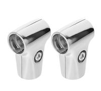 NUOBESTY 2 pièces Connecteur Acier Inoxydable Raccord Bidirectionnel pour Tringles Rondes Support Robuste pour Étagères et Séchoirs à Vêtements Compatible Tubes