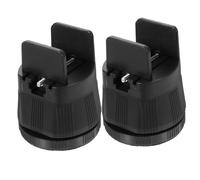 NUOBESTY 2 Pièces Coussinets de surélévation contremarches pour Pieds de Table Colonne Montante Pieds de Bureau niveleur de Meubles d'armoire Patins de nivellement de Meubles Plastique Noir