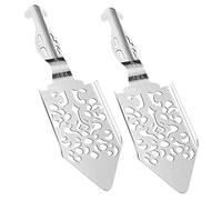 NUOBESTY 2 pièces Cuillère Absinthe Acier Inoxydable Vintage Cuillère Bar Décorative avec Filtre Creux pour Sucre Ustensile Bar Cocktail Résistant Corrosion