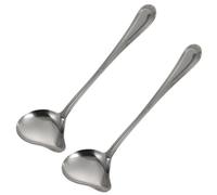 NUOBESTY 2 pièces Cuillères à Soupe Acier Inoxydable Forme Bec de Canard Service Cuisine Inox Professionnel Lot de Ustensiles Pratiques et Durables pour Restaurants et Maison