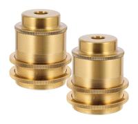 NUOBESTY 2 Pièces Douille de Lampe Vintage E27 en Aluminium Or Design Double Anneau, Hauteur Réglable et Installation Sécurisée pour Cafés et Intérieurs Variés
