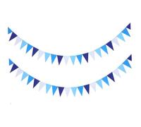 NUOBESTY 2 Pièces Drapeau De Décoration De Fête Mini Bannière D'anniversaire Décor De Bannière Triangle De Plafond De Printemps Banderole Triangle Tissu Non Tissé