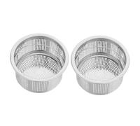 NUOBESTY 2 pièces Filtre Évier Cuisine Inox avec Poignée Crépine Maillage Fin Colmatage Panier Drain Acier Résistant pour Collecte Déchets Alimentaires