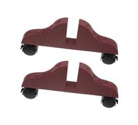 NUOBESTY 2 Pièces Fond D'écran Cloison Mobile Base De Support pour Séparateur De Pièce Écrans De Séparation Support De Cloison De Meuble Support D'affichage Support D'écran Coffee Plastique