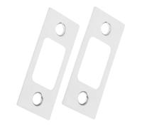 NUOBESTY 2 pièces Gâche à Pêne Dormant Acier Inoxydable pour Porte Plaque de Renfort Serrure Mortaise Guide Verrouillage pour Maison Bureau