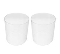 NUOBESTY 2 Pièces Globe de Lanterne en Verre pour Propane, Cylindre 12 CM | Remplacement Transparent, Diffusion Uniforme, Pose Facile, pour Grandes Lampes et Lanternes sous Pression