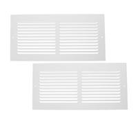NUOBESTY 2 Pièces Grille de Ventilation Métallique Blanche à Persiennes, | Flux Optimisé, Lames à Angle Simulé, Bords Ourlés et Ébavurés, pour Murs et Salles