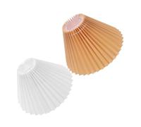 NUOBESTY 2 Pièces Lot de Abats-jours Plissés Tissu pour Lampe de Adaptable et Installation Facile Lumière Douce pour Chambre et Bureau Blanc et
