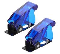 NUOBESTY 2 pièces Lot de Protections Étanches Transparentes pour Interrupteurs à Bascule Housse Flip Plastique Couverture Anti-poussière et Eau pour Commutateurs Bouton Installation Facile