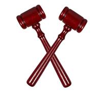NUOBESTY 2 pièces Marteau de Juge Bois Accessoire Costume Juge Maillet Au pour Jeux de Rôle et Enchères Cadeau Avocat et Étudiant Droit