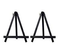 NUOBESTY 2 PièCes Mini Chevalet En Noir, Chevalet De Table TréPied Pour Enfants, Support D'Affichage Pour Photos, Peintures, Cartes Postales, Projets Artistiques, 24x18cm