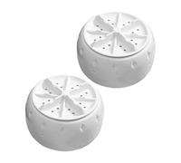 NUOBESTY 2 pièces Mini Machine à Laver Portable Turbo Automatique avec Ventouses Alimentation USB pour Délicate Appartement et Camping car Lavage Rapide et Doux