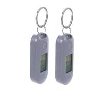 NUOBESTY 2 pièces Montre Numérique Mini Porte Clés Silencieuse Lumineuse Montre Pendentif pour Étudiants Infirmières Bureau Usage Extérieur Pack