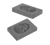 NUOBESTY 2 Pièces Moulages Graphite Crâne pour Ingot Haute Densité Moules de Fusion pour Cuivre Outils de Création Artistique et
