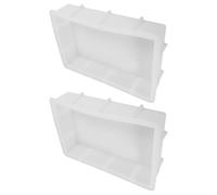 NUOBESTY 2 Pièces Moule Rectangulaire en Silicone pour Résine Époxy | Blanc, Usage DIY et Préservation de Fleur, Facile à Nettoyer, Réutilisable, Démoulage Aisé