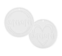 NUOBESTY 2 Pièces Moules Silicone pour Pendentifs de Porte Clés Diy Maman Thème Moules Créatifs pour Époxy Accessoires Artisanat